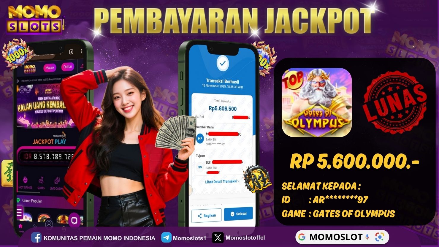 MOMOSLOTS JACKPOT SLOT GATES OF OLYMPUS